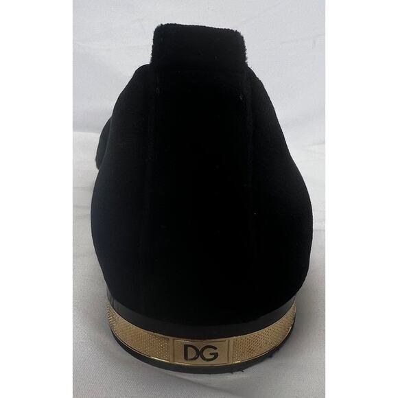 Dolce&Gabanna Baroque Crystal Ribbon Velvet Loafers Vaticano US10.5 SPB-C 352498 main image 10